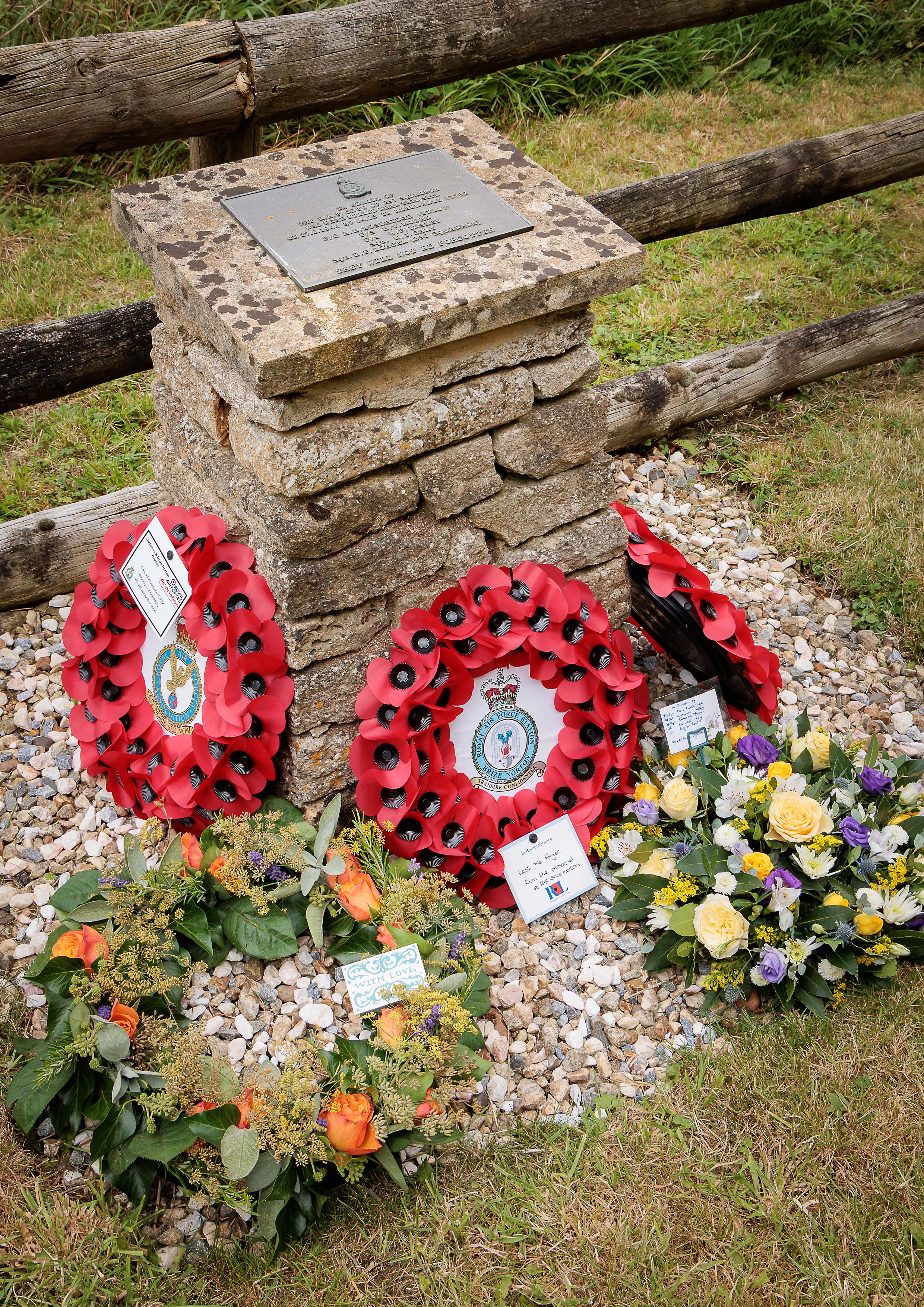 Photo: Eighty Years - Remembering Albemarle V1782 - Memorial service, during which, RAF Brize Norton Station Commander, Group Captain Louise Henton, laid a wreath at the crash site, Mill Hill Farm, Black Bourton
